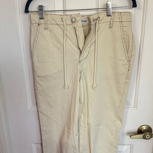Kensie Cream Drawstring Chino Pants
